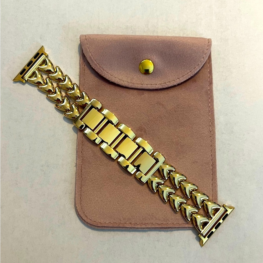 New Gold stainless steal Apple Watch Heart Band 38mm/40mm/41mm